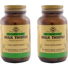 Solgar Milk Thistle 100 Mg 50 Kapsül 2 Adet Vegan İçerik Bilgisi ile Yetişkinler İçin