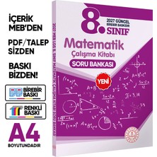 Karakutu Yayınları 2027 8.Sınıf LGS Matematik MEB Çalışma Kitabı Soru Bankası (Renkli Baskı A4 Boyutlu) BASKI ÜCRETİ