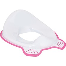 Big Store Bebek Klozet Adaptörü Beyaz - Pembe Renkli Çocuk Tuvalet Alıştırma Oturağı Yumuşak Plastik