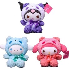 Sinley 3'lü 20cm Kuromi Melody Cinnamoroll Peluş Oyuncaklar - Çok Renkli (Yurt Dışından)