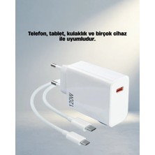 Hızlı Şarj Adaptörü ve Type-C Kablo Seti 120W Güvenli Kullanım