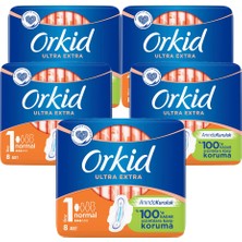 Orkid Ultra Extra Hijyenik Normal Ped 5'li Paket Gün Boyu Konfor ve Nefes Alabilen Yüzey