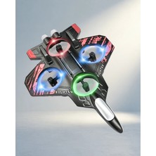 Uzaktan Kumandalı LED Işıklı Drone 360 Derece Dönebilen Uçak