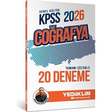 Yediiklim Yayınları Yediiklim 2026 KPSS Genel Kültür Coğrafya Tamamı Çözümlü 20 Denem