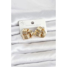 Lovesta Home 316L Çelik Gold Renk Sarmal Model Kadın Küpe TJ-BKP11867
