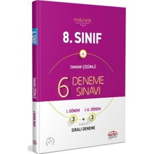 8. Sınıf Tamamı Çözümlü 6 Deneme Sınavı Editör Yayınları