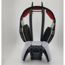 Aksefuar Lazer Ahtapot Tasarımlı Kulaklık ve Ps5 Oyun Kolu Standı - Modern Gaming Aksesuar Tutucu - Gaming Desk Organizer Siyah
