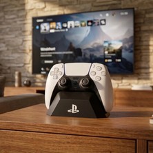Aksefuar Lazer Playstation 5 Dualsense Kontrolcü Standı - Şık Tasarımlı Oyun Kolu Tutucu - Siyah