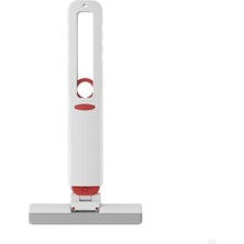 Store Sıkmalı Mini Mop, Beyaz ve Kırmızı, Kompakt Temizlik Aparatı, Cam Fayans Tezgah Banyo Için, Tek Elle Kullanım, Ergonomik Tasarım