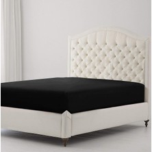Store LASTIKLI%100 Pamuk Penye Çarşaf 120X200 Ara Boy Siyah, CARSAAF120