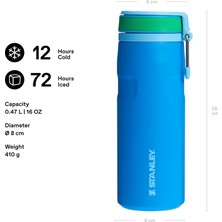 Store The Iceflow™ Twist & Flip Termos Su Şişesi 0.47 Litre - Mavi (Azure) | Paslanmaz Çelik