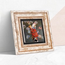Store Claude Monet Japon Kostümü Taş Duvar Tablosu - Çerçeveli Taş Tablo - Dekoratif Duvar Sanatı - Modern Ev ve Ofis Duvar Dekoru T1-253