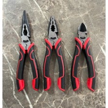 Kc Tools Çelik Çok Amaçlı Fit Pense Seti 180MM Pense Yankeski Kargaburun 3lü