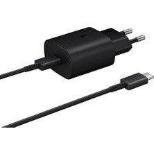 Kotenart Samsung Type-C 25W Hızlı Şarj Aleti Siyah Ev Şarj Adaptörü Qualcomm Quick Charge Uyumlu EP-TA800XBEGWW