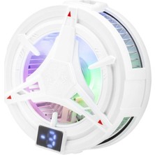 Lovesta Home Telefon Soğutucu Fan Manyetik Isı Göstergeli Rgb - Beyaz HDX4380