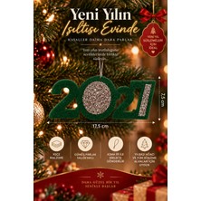 Taşteks 2027 Keçe Yılbaşı Ağacı Süsü – Gümüş Taş Detaylı Yeni Yıl Süsü