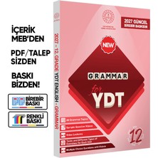 Karakutu Yayınları 2026 Ydt Mebi Ingilizce 12.sınıf Grammar (Dilin Yapısı) Konu Anlatımı Kitabı Baskı Ücreti