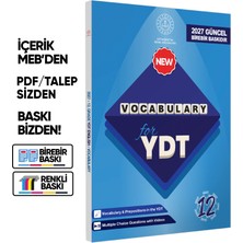 Karakutu Yayınları 2027 YDT MEBİ İngilizce 12.Sınıf Vocabulary Kelime Bilgisi Soru Bankası Kitabı Çözümlü BASKI ÜCRETİ
