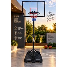 Delta Portatif Ayaklı Yükseklik Ayarlanabilir Basketbol Potası İçin İç Mekan ve Dış Mekan Kullanımı
