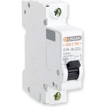 Semel 1 Adet Günsan 1X50A C Serisi 6ka Otomatik Sigorta OS3C160-1C50
