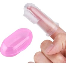 Melonika Kedi ve Köpek Parmak Diş Fırçası 5.5 cm Pembe Clz