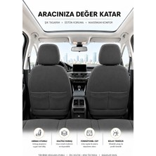 NewDeco Nissan Navara Pickup 2016-2019 Uyumlu Oto Koltuk Kılıfı Tam Set Airbag Uyumlu 4 Mevsim Cotfit Serisi