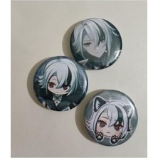 Genshin Impact Temalı Anime Buton Rozet Seti, 37MM