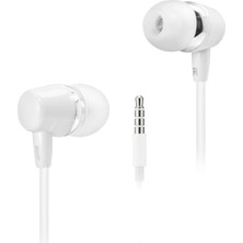Lovesta Home Kablolu Kulak Içi Mikrofonlu Kulaklık 3.5 mm Pc Telefon Uyumlu Beyaz DHE7000WT