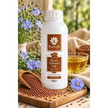 Panlife Keten Tohumu Yağı 1 kg – %100 Saf ve Doğal Soğuk Sıkım
