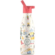 Cool Bottles The Kids Bottle Messy Robots Pipetli Termos Suluk 350 ml