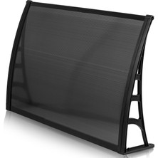 Gardenplast LOTUS Siyah Kapı Pencere Üstü Sundurma 70 x 120 cm Polietilen Malzemeden Dayanıklı