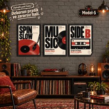 Akıllı Kağıt Statik Tutunma Özellikli Tablo - Poster Müzik (Model- 5)