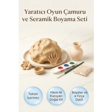 Farbu Oyuncak Kil Oyun Çamuru ve Seramik Boyama Seti 4 Parça Gelişim Destekleyici Sanat ve Eğlence Oyun Seti