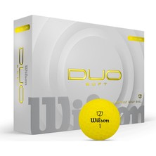 Wilson Dua Soft Golf Topu - Duo Soft Golf Ball Yellow 12-Ball WG2009104