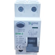 Sigma 2X40A 30MA Kaçak Akım Rölesi Enerji Tasarrufu Sağlayan Güvenli Koruma
