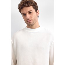 Back & Bond Ekru Oversize Bisiklet Yaka Sweatshirt