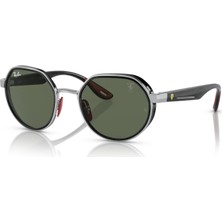 RAY-BAN FERRARI  3703M F00771 51  Erkek GÜMÜŞ Yuvarlak Çerçeve Güneş Gözlüğü