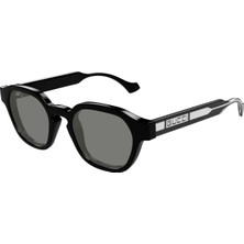 Gucci Gg 1730S 001 50 Erkek Oval Siyah Kemik Güneş Gözlüğü