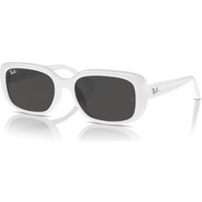 Ray-Ban Kadın Güneş Gözlüğü 0RB4421D 677287 56 Beyaz Çerçeve ve Gri Cam ile Şık Tasarım