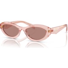Prada Kadın Güneş Gözlüğü 26ZS 19Q10D 55 mm Pembe UV 400 Filtreli Kemik Çerçeve ile Şık Tasarım