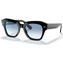 Ray-Ban 0RB2186 901/3F 49 Kadın Güneş Gözlüğü Siyah Çerçeve ile Mavi Degrade Cam Tasarım