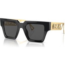 Kadın Versace 0VE4431 GB1 87 50 Güneş Gözlüğü Siyah Çerçeve ve Gri Organik Cam ile Şık Stil