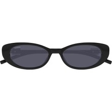 Gucci GG 1680S 001 Kadın Güneş Gözlüğü Siyah Çerçeve UV 400 Filtreli Gri Cam ile Şık Tasarım