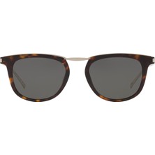Saınt LaurenT Sl 753 002 50 Unisex Yuvarlak Kırçıllı Kahverengi Kombine Kemik Güneş Gözlüğü