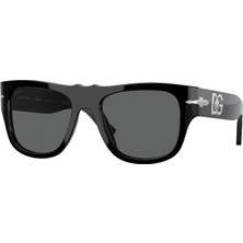 Persol  3210S 95/b1 54  Erkek/kadın Siyah Köşeli Çerçeve Güneş Gözlüğü