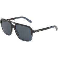 Dolce & Gabbana 4354 320980 Erkek Güneş Gözlüğü 58 Ekartman Mavi Çerçeve ile Şık Tasarım