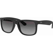 Ray-Ban RB 4165 601/8G 55 JUSTIN Kadın Güneş Gözlüğü Siyah Çerçeve ve Organik Cam ile Şık Tasarım