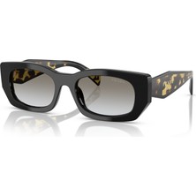 Prada B05S-53 3890A7 Kadın Güneş Gözlüğü Siyah Çerçeve ile Gri Degrade Cam Tasarımı