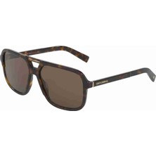 Dolce & Gabbana 0DG4354-502/7358 Kahverengi Erkek Güneş Gözlüğü Hafif Tasarım ve Retro Stil