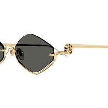 Gucci GG1604S 001 53 Unisex Güneş Gözlüğü Altın Renk Metal Çerçeve UV 400 Filtreli